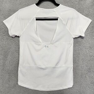 Under‎ Armour Women's Top Cut Out Short Sleeve White Size Small Vanish Energy